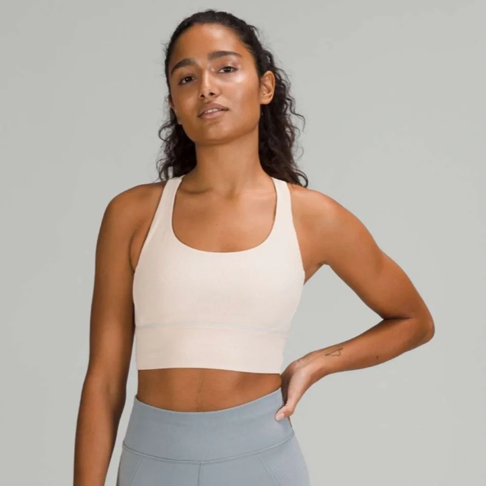 EUC energy longline bra ribbed chantilly size 6 lululemon - Picture 12 of 14